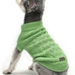 Small Dog Warm Winter Sweater Pet Clothes Knitwear for Small to Medium Breeds Dog Outfits (Green S)…