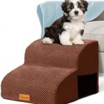 Topmart High Density Foam Pet Steps 2 Tiers,11.8″ High,Non-Slip Dog Stairs & Ramp,Soft Foam Dog Ladder,Best for Injured,Older Cats,Pets with Joint Pain,Suitable for Low Sofas,Stairs,Lower Place